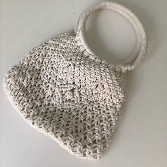 AUTHENTIC 1970s crochet macramé bag granny - Picture 4 of 7